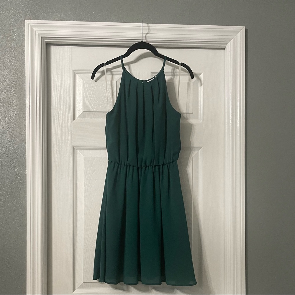 Emerald Green Mini Dress
